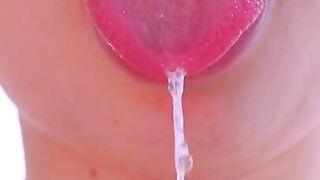 Video of saliva dripping high quality