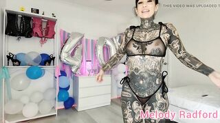 Sheer Black and Red Skimpy Micro Bikini try on Melody Radford Onlyfans