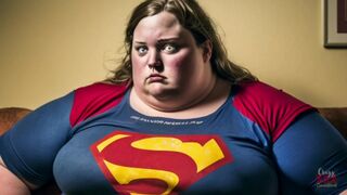 Wonder woman and Super Girl ,overweight,weight gain AI Generated