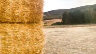 sex outside on straw