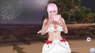 Dead or Alive Xtreme Venus Vacation Fiona Valentine's Day Pose Cards Fanservice Appreciation