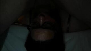 Face fucking turns into cumming on glasses and face