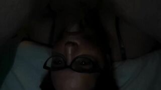 Milf faced fucked turns into cumming on glasses