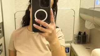 Masturbation in Airplane Toilet