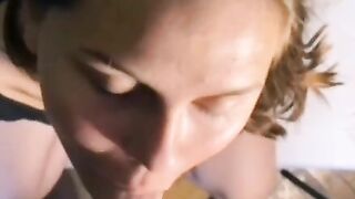 HOT redhead makes a wonderful blowjob