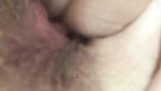 Wet pussy cums masturbating