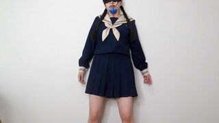 Gカップ矯正女子が固定ピストンバイブでイかされる