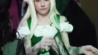 Alt Elf Girl Shows Feet