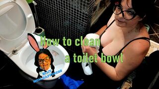 How to clean a toilet bowl