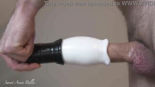 My husband trying the Automatic Rotating Male Masturbator Blow Job Cock Stroker Sex Toys by Sohimi