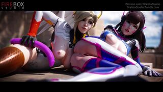 Overwatch Mercy & D.Va Dildo Cum Twitch **firebox Studio** Blizzard