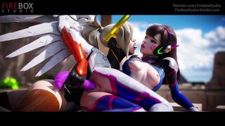 Overwatch Mercy & D.Va Dildo Cum Twitch **firebox Studio** Blizzard