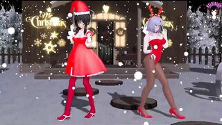 2 Cute Girls Dance + Rough BDSM Sex (3D HENTAI)