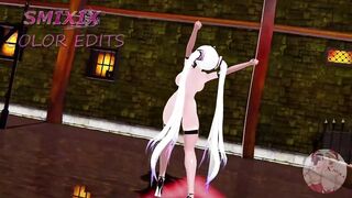 Thicc Miku Dance Hentai Vocaloid Nude Bass Knight Song MMD 3D White Hair Color Edit Smixix