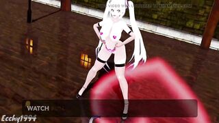 Thicc Miku Dance Hentai Vocaloid Nude Bass Knight Song MMD 3D White Hair Color Edit Smixix