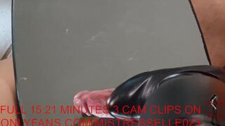 Mistress Elle with her high heeled boots reduces her slave's cock to dust