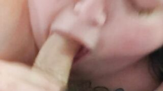 Cum slut gets a mouthful