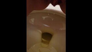 Sticky pussy toilet fetish