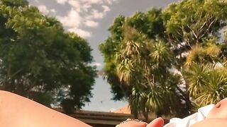 Outdoor masturbation, finger in my tight ass, clitoral fingering and amazing and abundant squirt!