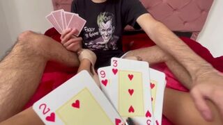 I invited my friend to play cards but I ended up stretching