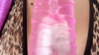 Sucking my dildo before using it