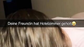 My Girlfriend cheats with Guy in Hotel Room Snapchat Cuckold German