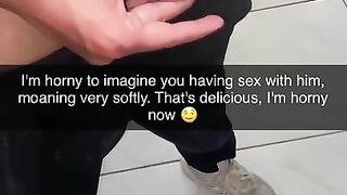 Girlfriend confesses cheating on snapchat and gets horny excited to see her being fucked