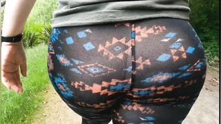 Huge Ass See Thru Leggings Public Trail