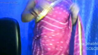 Sexy Bhabhi Gets Aroused by Standing for Self Cam Sex