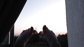 APPRECIATE THIS BEAUTIFUL SUNSET NEXT TO MY FEET