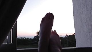 APPRECIATE THIS BEAUTIFUL SUNSET NEXT TO MY FEET