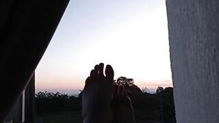 APPRECIATE THIS BEAUTIFUL SUNSET NEXT TO MY FEET