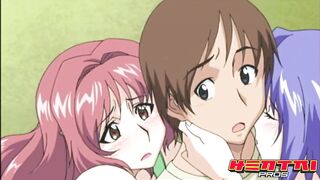 HENTAI - She Invites Her Best Friend To Join Her And Her BF In Their Passionate Fun In The Bed