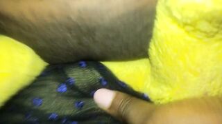 So horny so i hump my Teddy and cum hard