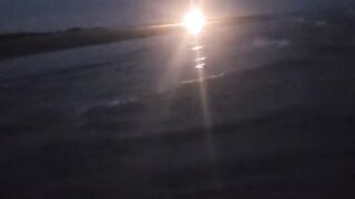 PUBLIC! Blowjob IN the OCEAN at Magic Hour!