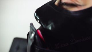 Bound Orgasms in Straitjacket and Ballet Boots / Large Penis Gag / Posture Collar