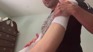 Stepdad Bites Feet After They Run Together